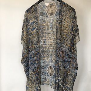 Patterned Sheer Kimono